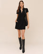 Bella DahlShort Sleeve Pullover A-Line Dress - BlackDresses