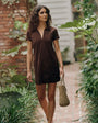 Bella DahlShort Sleeve Pullover A Line Dress - Dark RoastDresses