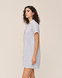 Bella DahlShort Sleeve Pullover Shirt Dress - Ocean Blue StripeDresses