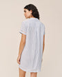 Bella DahlShort Sleeve Pullover Shirt Dress - Ocean Blue StripeDresses