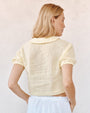 Bella DahlShort Sleeve Puritan Collar Shirt - Lemon DropTops