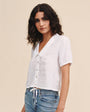 Bella DahlShort Sleeve Puritan Collar Shirt - WhiteTops
