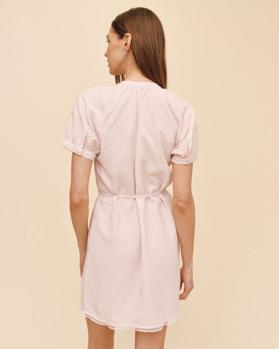 Bella Dahl Short Sleeve Raglan Mini Dress - Ballet Pink View 2