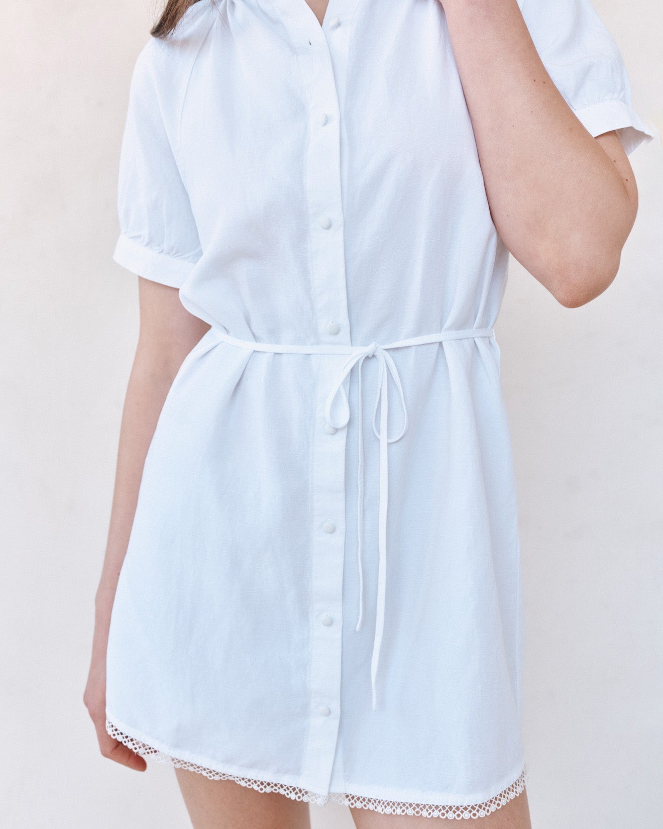 Bella DahlShort Sleeve Raglan Mini Dress - WhiteDresses