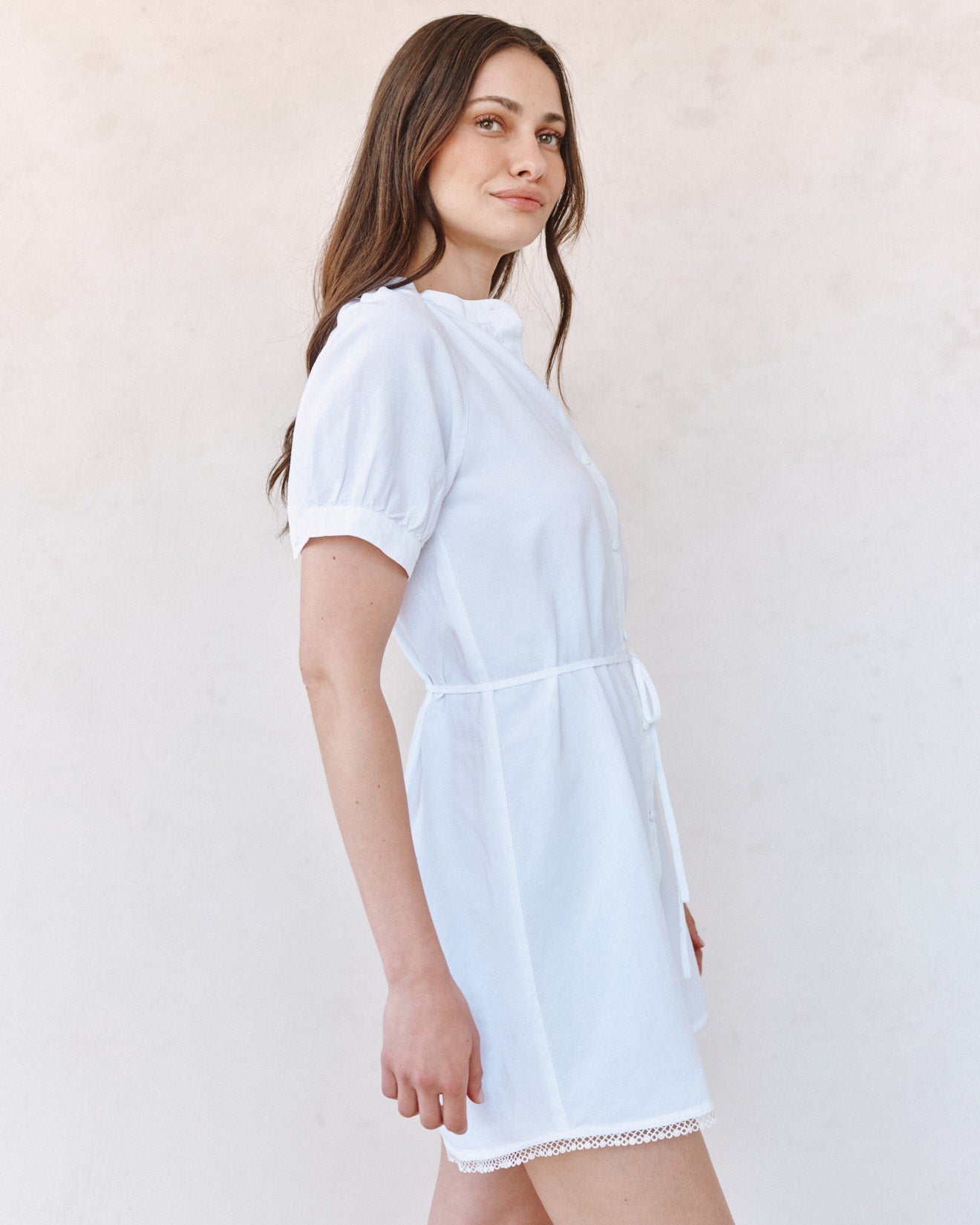 Bella DahlShort Sleeve Raglan Mini Dress - WhiteDresses