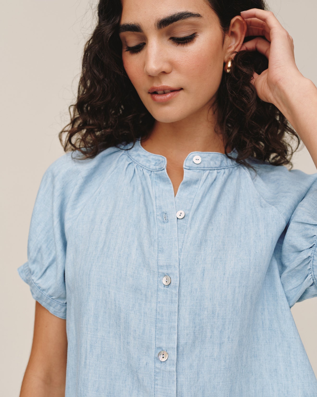 Bella DahlShort Sleeve Raglan Shirt - Sun Bleached WashTops