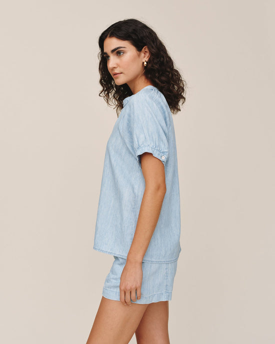 Bella Dahl Short Sleeve Raglan Shirt - Sun Bleached Wash View 2