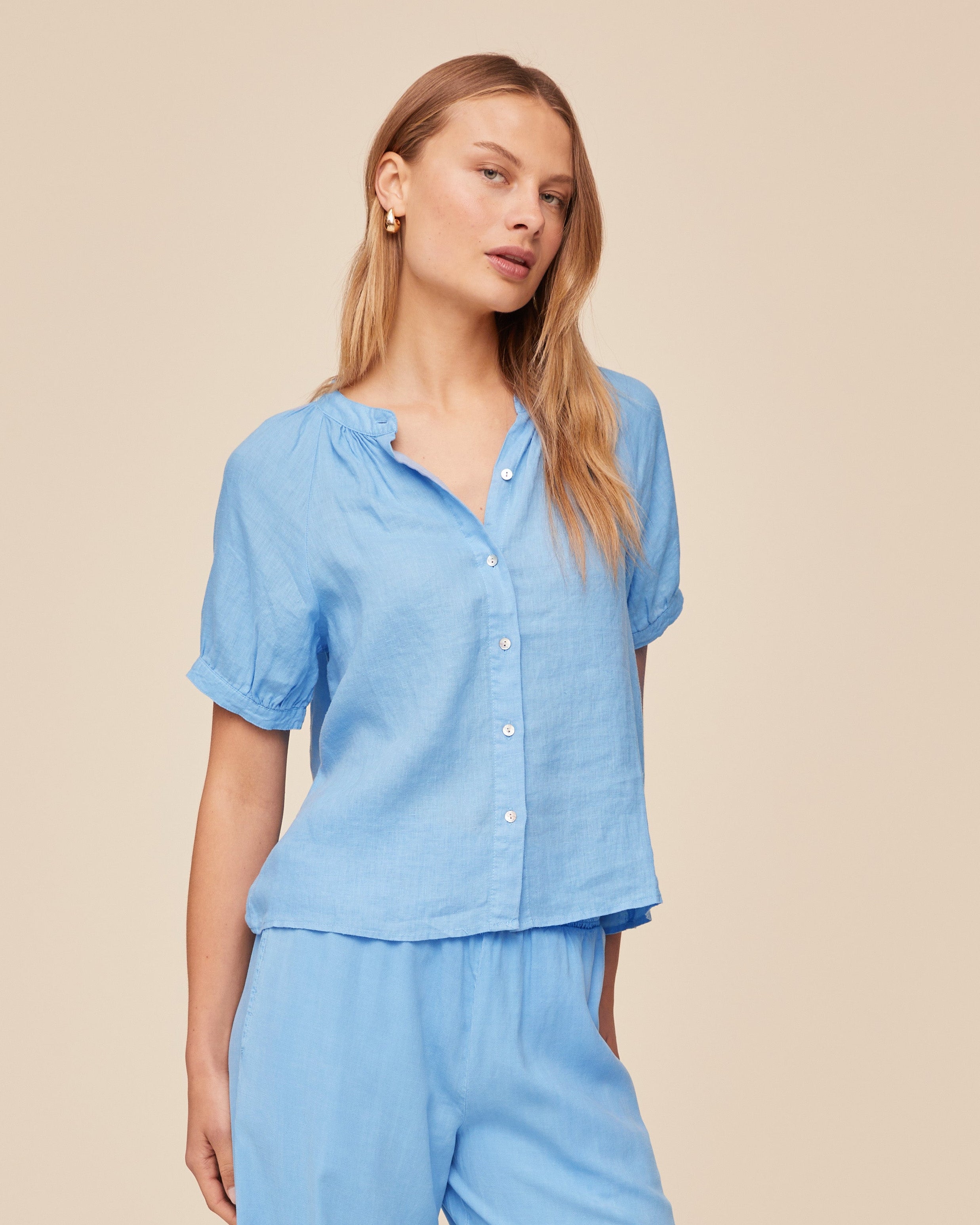 Short Sleeve Raglan Shirt - Tidal Blue – Bella Dahl