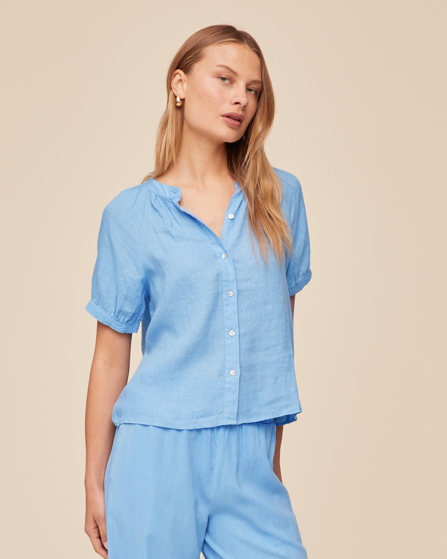 Bella DahlShort Sleeve Raglan Shirt - Tidal BlueTops