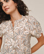 Bella DahlShort Sleeve Raglan Shirt - Tropical Palm PrintTops
