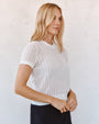 Bella DahlShort Sleeve Sweater Top - WhiteSweaters