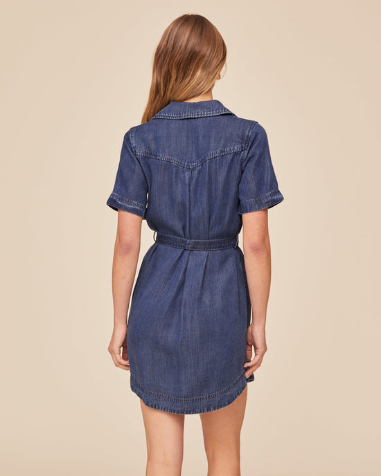 Bella Dahl Short Sleeve Utility Shirt Dress - Horizon Blue Wash View 2