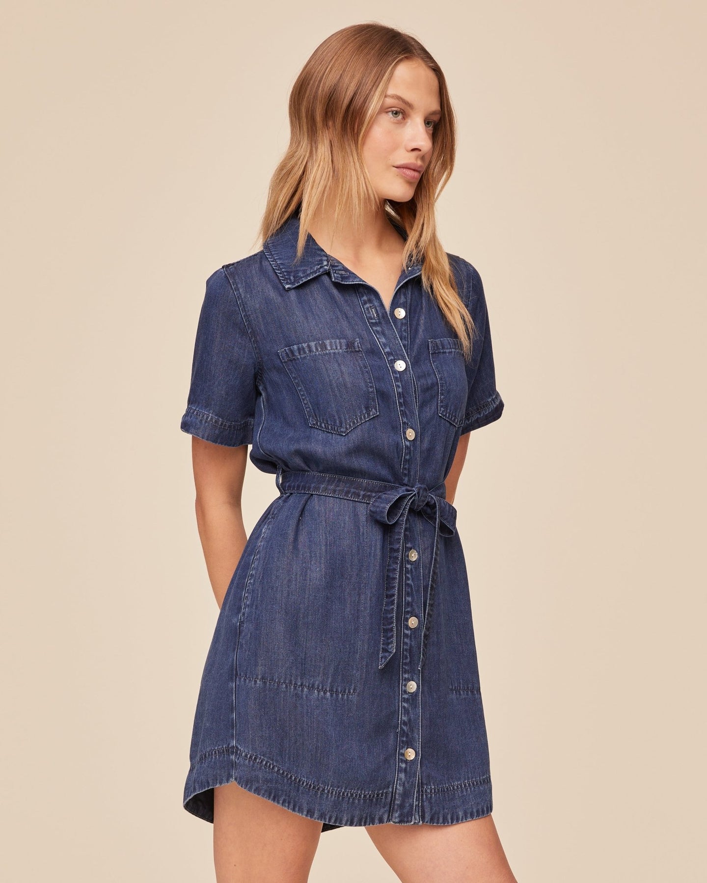 shirt dress utility Title Nine Wren Utility Short Sleeve Shirt Dress Petite Women's S
