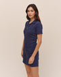 Bella DahlShort Sleeve Zip Front Dress - Deep CobaltDresses