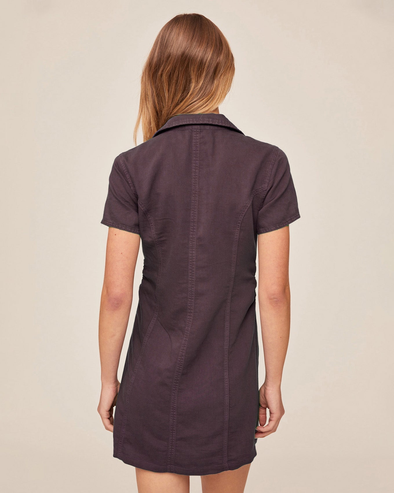 Bella DahlShort Sleeve Zip Front Dress - Plum HazeDresses