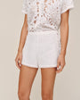 Bella DahlSide Inset Lace Short - WhiteShorts