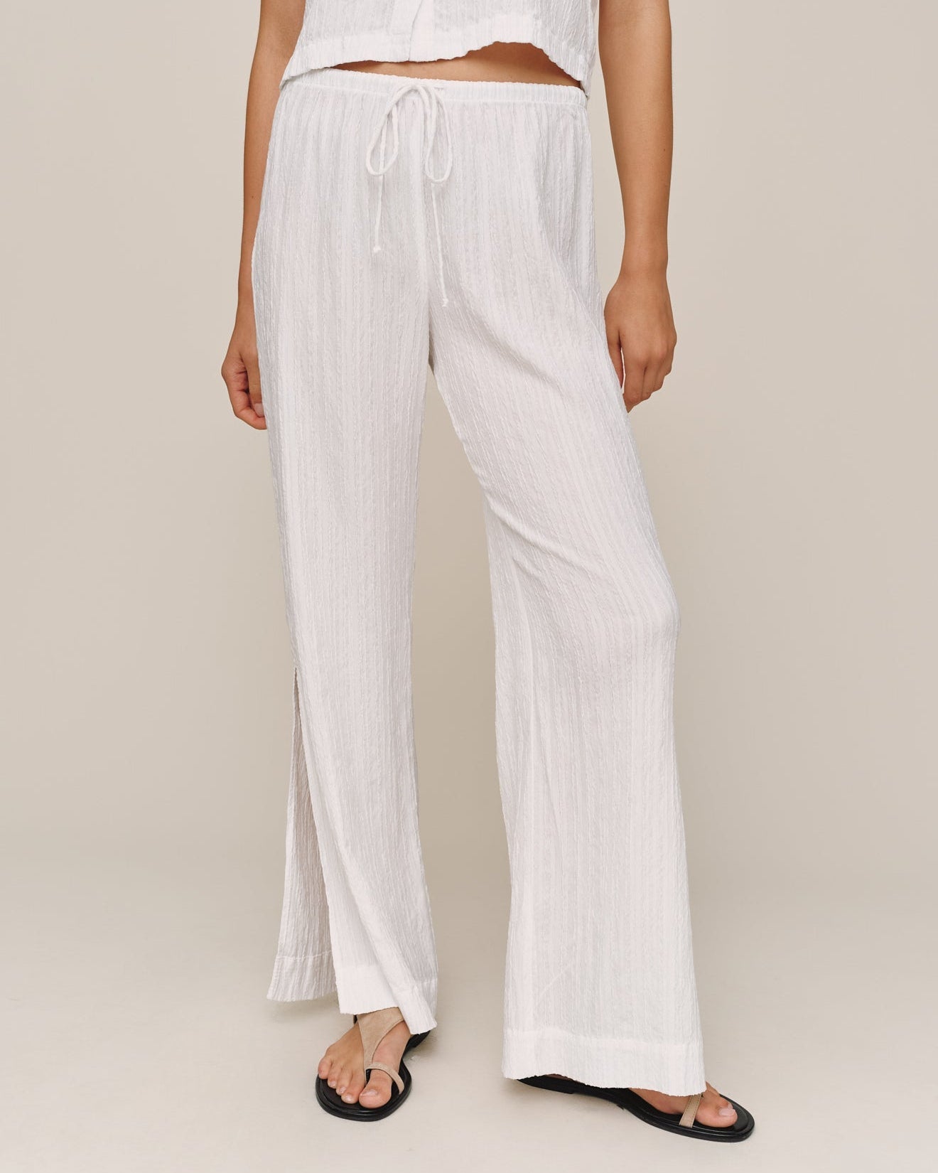Bella DahlSide Slit Beach Pant - WhitePants