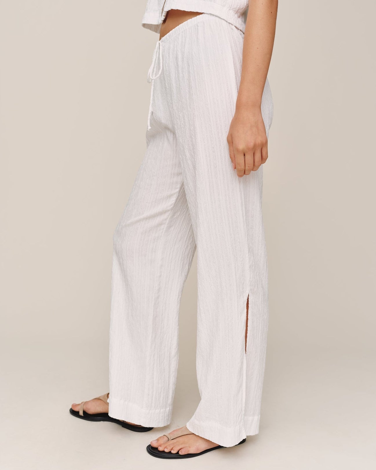 Bella DahlSide Slit Beach Pant - WhitePants