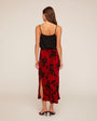 Bella DahlSide Slit Bias Maxi Skirt - Bordeaux FloralSkirts