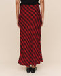 Bella DahlSide Slit Bias Maxi Skirt - Red & Black CheckSkirts