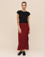 Bella DahlSide Slit Bias Maxi Skirt - Red & Black CheckSkirts