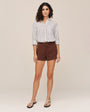 Bella DahlSide Slit Tennis Short - Sienna BrownShorts