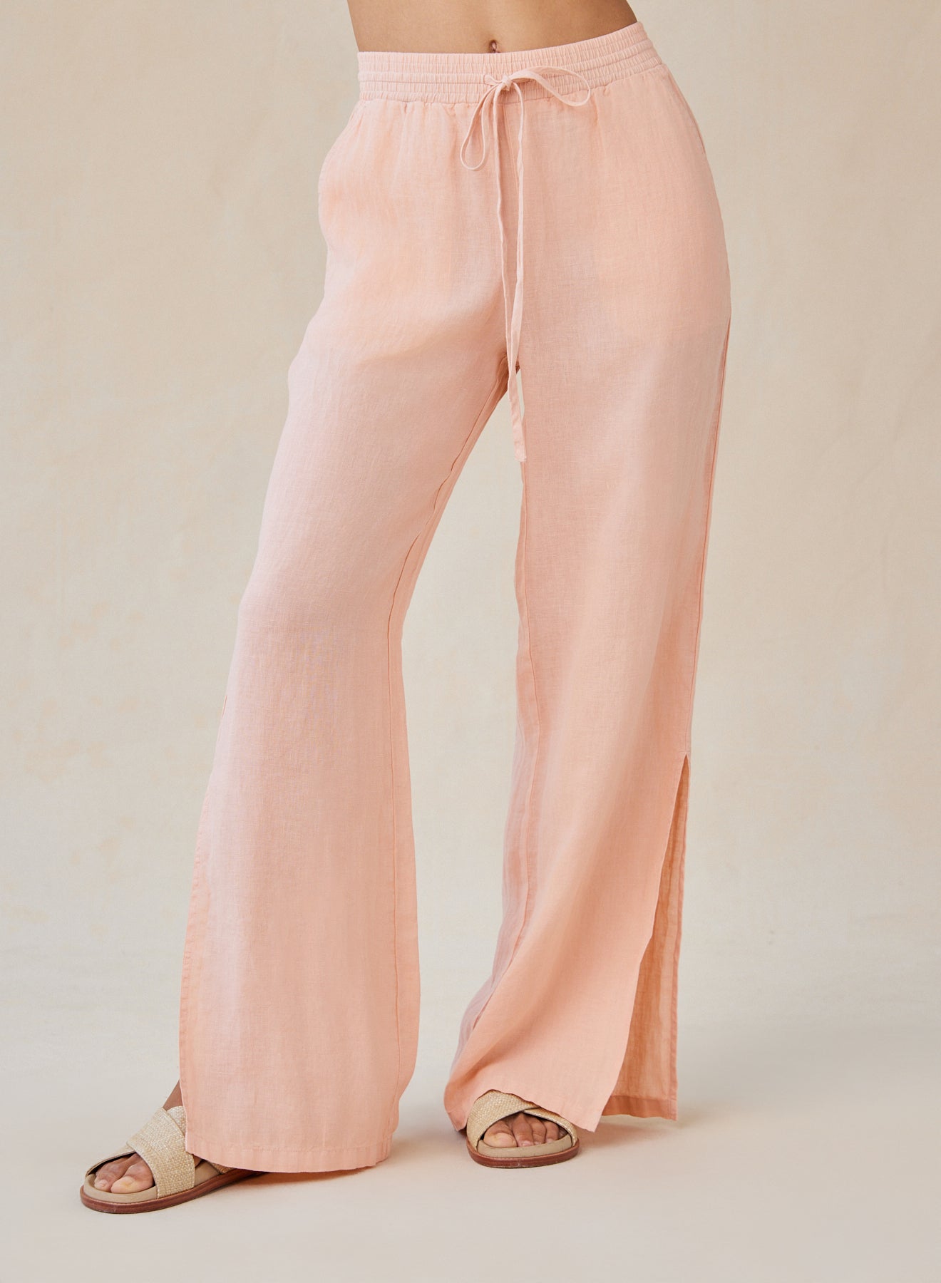 Side Slit Wide Leg Pant in Peach Fizz Bella Dahl