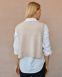 Bella DahlSide Tie Vest - Ivory OatTops