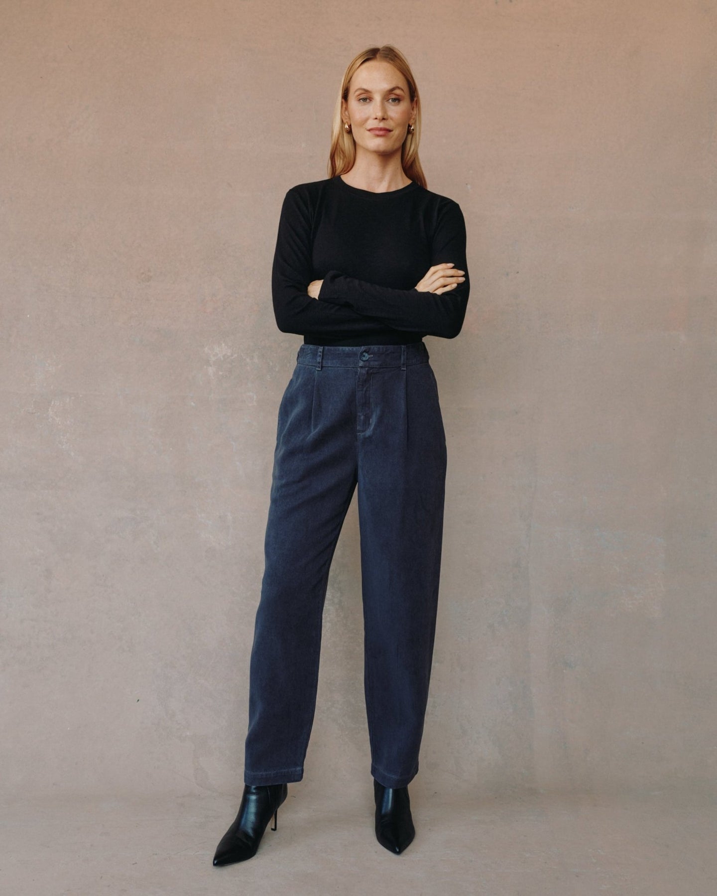 Bella DahlSingle Pleat Pant - CharcoalPants