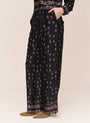Bella DahlSingle Pleat Wide Leg Border Pant - Floral Border PrintPants
