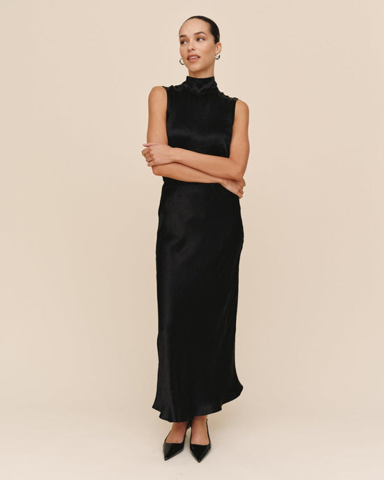 Bella Dahl Sleek Bias Maxi Skirt - Black View 2