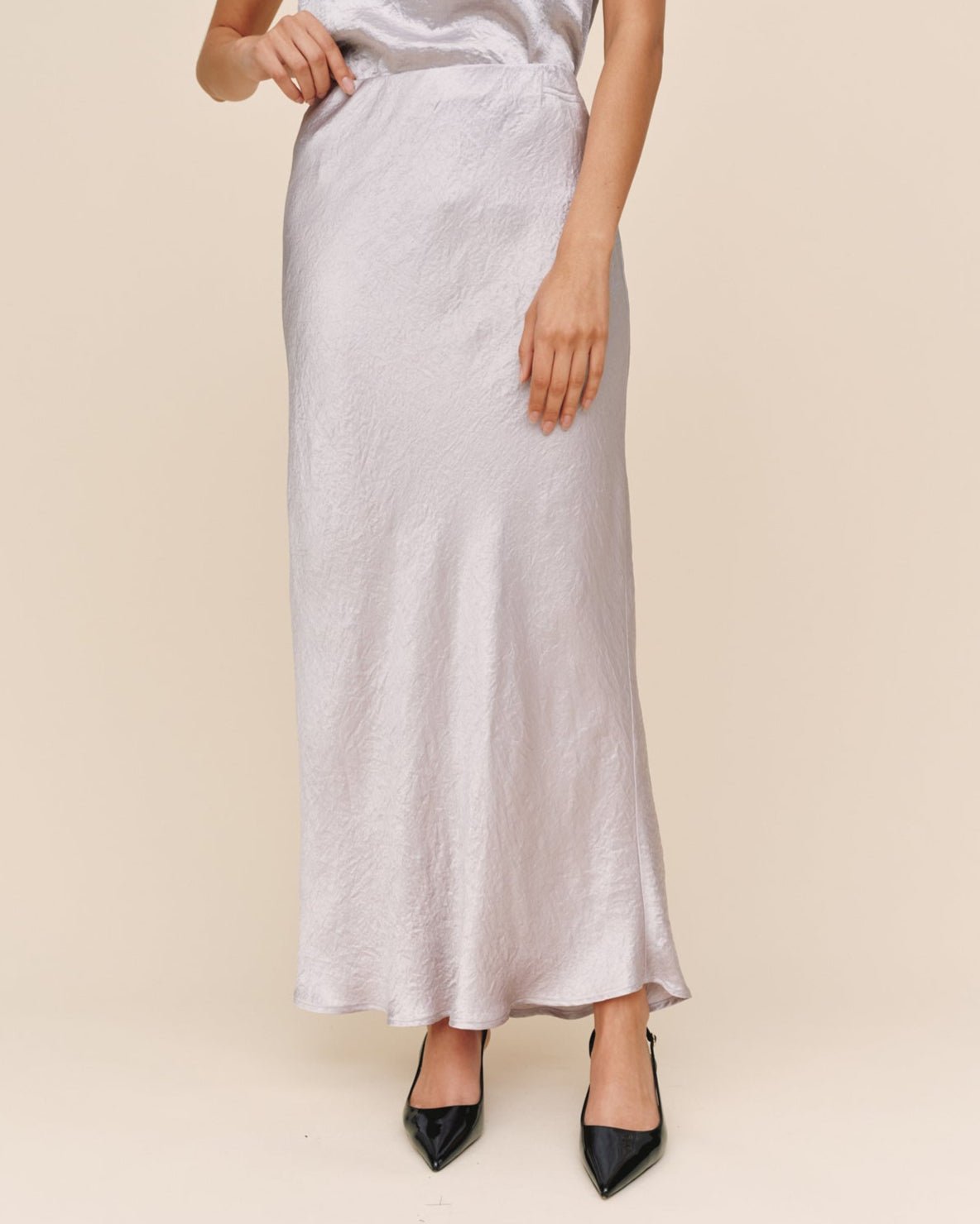 Bella DahlSleek Bias Maxi Skirt - SilverSkirts