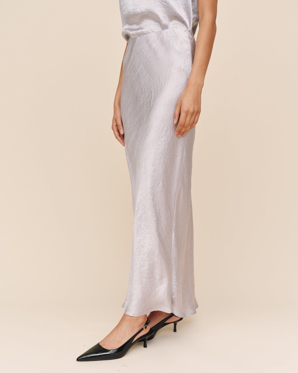 Bella DahlSleek Bias Maxi Skirt - SilverSkirts