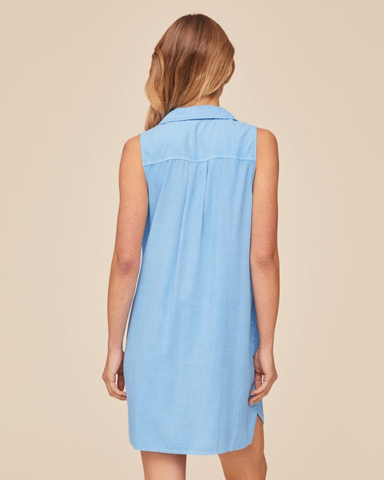 Bella Dahl Sleeveless A Line Dress - Tidal Blue View 2