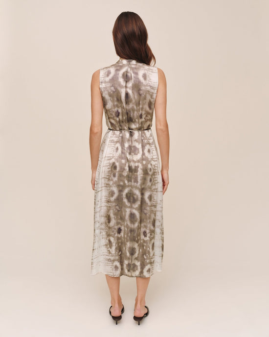 Bella Dahl Sleeveless Belted Midi Dress - Sage Snake Print View 2