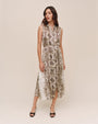 Bella DahlSleeveless Belted Midi Dress - Sage Snake PrintDresses