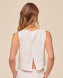 Bella DahlSleeveless Boat Neck Split Back - WhiteTops