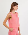 Bella DahlSleeveless Boat Neck Split Back - Wild CoralTops