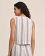 Bella DahlSleeveless Button Front Top - Boardwalk StripeTops