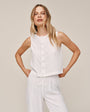 Bella DahlSleeveless Button Front Top - WhiteTops