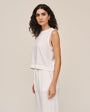 Bella DahlSleeveless Crochet Edge Top - Ivory SandTops