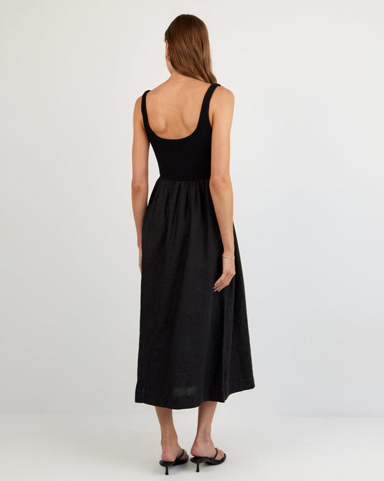 Bella Dahl Sleeveless Knit Combo Dress - Black View 2