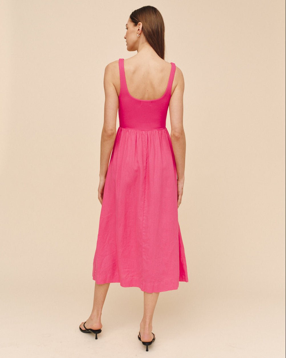 Bella DahlSleeveless Knit Combo Dress - Spiced HibiscusDresses