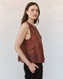 Bella DahlSleeveless Pintuck Pullover - Mocha CloudTops