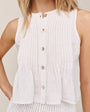 Bella DahlSleeveless Pintuck Top - WhiteTops