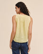Bella DahlSleeveless Pintuck V Neck Top - Lemon DropTops