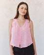 Bella DahlSleeveless Pintuck V Neck Top - Rose BlushTops