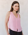 Bella DahlSleeveless Pintuck V Neck Top - Rose BlushTops