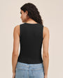 Bella DahlSleeveless Placket Top - BlackTops