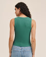 Bella DahlSleeveless Placket Top - Palm GreenTops